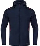 Jako Challenge Freizeitjacke Mit Kapuze Herren - Marine Meliert / Maroon - Blau - XXL