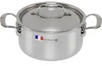 De Buyer Affinity Bratentopf Edelstahl mit Deckel 20 cm - Silber