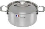 De Buyer Affinity Bratentopf Edelstahl mit Deckel 24 cm - Silber