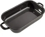 ORION Auflaufform / Br&auml;ter / emaillierte Backform 27,5x18x5,5 - Schwarz