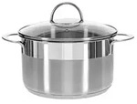 GR&Auml;WE Kochtopf 20 cm mit 3 Liter-Skala, Serie Pro-Line - Silber