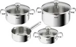 Tefal Duetto Kochgeschirr, 7-Teiliges Set, Stielkasserolle 16 Cm, Kocht&ouml;pfe 16/20/24