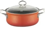 Riess Kasserolle mit Glasdeckel 16 cm 1,00 l 0655-034 induktionsgeeignet - Rot