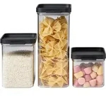 Omnia Vorratsdosen-Set 3-teilig 700, 1100, 2000 ml - black - Wei&szlig;