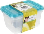 keeeper Frischhaltedose "fredo fresh" 2,0 Liter eckig blau transparent 2 St&uuml;ck -