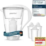Glas-Wasserfilter wei&szlig; inkl. 3 Universal Filterkartuschen - Wei&szlig;
