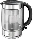 Russell Hobbs 20760-57 Clarity Wasserkocher edelstahl/Glas - Silber/Transparent