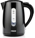 Princess 236017 Wasserkocher, 1,7 l, 2200 W, Schwarz, Wasserstandsanzeige, Drahtlos -