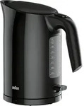 Braun WK 3110 BK, 1,7 l, 3000 W, Schwarz, Wasserstandsanzeige, Drahtlos - Schwarz
