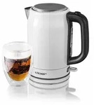 Cloer 4521, 1,7 l, 2200 W, Wei&szlig;, Edelstahl, Wasserstandsanzeige, &Uuml;berhitzungsschutz