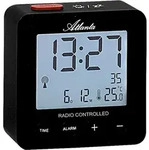 Atlanta 1882/7 Wecker Funk Funkwecker digital schwarz mit Licht Temperatur -...