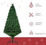 HOMCOM Weihnachtsbaum Tannenbaum Christbaum LED Lichtfaser Stern 5 Modell - Gr&uuml;n