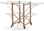 Trockengestell GABBIANO, 28 Meter W&auml;scheleine, 1 drehbarer Klammerkorb, R&auml;der...