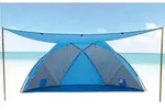 EXPLORER Strandmuschel Beach Camping Windschutz Modell 46254 - mit Sonnendach - Blau