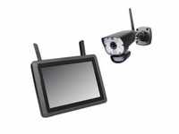 Indexa DW700 SET Funk-Überwachungskamera mit 9 Zoll Monitor mit App 1080p Full-HD