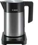 Bosch TWK7203 Wasserkocher 1,7 l 1850 W Schwarz Edelstahl - Schwarz/Silber