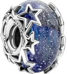 Pandora Moments Charm 790015C00 Galaxy Blue Star Murano Sterling Silber 925...