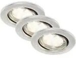 3er Set LED Einbauleuchte, &Oslash; 8,6 cm, 3 W, Alu, Briloner Leuchten - Wei&szlig;