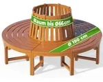 CASARIA&reg; Baumbank Sitzbank Wetterfest Holz FSC&reg;-zertifiziert 320kg Belastbarkeit