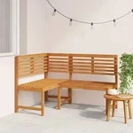vidaXL Garten-Eckbank 140 cm Massivholz Akazie - Braun