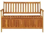 vidaXL Gartenbank mit Stauraum 120 cm Massivholz Akazie - Braun