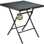 CASARIA&reg; Gartentisch Wetterfest Klappbar 65x65cm Balkontisch Polyrattan Outdoor 60kg