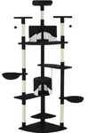 vidaXL Katzen-Kratzbaum mit Sisal-Kratzs&auml;ulen 203 cm Schwarz und Wei&szlig; -...