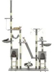 vidaXL Katzen-Kratzbaum mit Sisal-Kratzs&auml;ulen 230 - 250 cm Grau - Grau