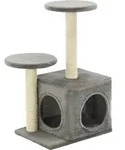 vidaXL Katzenbaum mit Sisal-Kratzs&auml;ulen 60 cm Grau - Grau