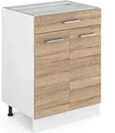K&uuml;chenunterschrank Vicco R-Line Sonoma 60 cm mit Schublade, ohne Arbeitsplatte,