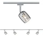 Paulmann URail Schienensystem-Set Blossom 4-flammig Chrom, Rauch 96899 - Silber
