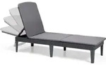 Allibert sunlounger Liege Jaipur inkl. Auflage, Farbe Graphit/Grau - Grau
