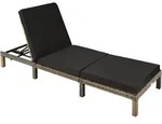 tectake&reg; Sonnenliege Rattan-Kunststoffgeflecht 6-fach verstellbare R&uuml;ckenlehne