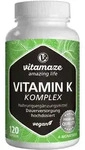 Vitamaze Vitamin K Komplex hochdosiert vegane Kapseln, 120 St. Kapseln