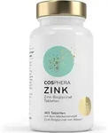 Cosphera - Zink Hochdosiert 25mg Zink-Bisglycinat - 365 vegane Tabletten