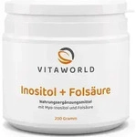 Vitaworld Inositol + Fols&auml;ure | 200 g Pulver | 99,9 % Myo-Inositol | 800 &mu;g