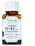 naturafit Vitamin D3 + K2 Mk-7 superior absorbance Kapseln, 90 St. Kapseln