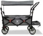 FUXLIFE by FUXTEC Bollerwagen FX-CT800 Komfort faltbar - Grau | Transportwagen...