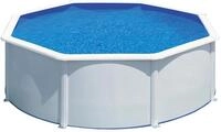 GRE Runder Stahlwandpool in Wei&szlig; KIT350ECO &ndash; &Oslash; 350 x 120 cm, Komplettset