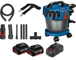Bosch Akku-Staubsauger GAS 18V-10 L / 2x 5,0 Ah Akku + Ladeger&auml;t inkl....