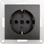Schutzkontakt-Steckdose McPower "Flair", 250V/16A, UP, Einsteckschutz, anthrazit,