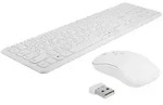 Delock USB Tastatur und Maus Set 2,4 GHz kabellos wei&szlig; - Wei&szlig;