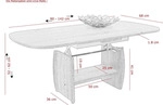 Couchtisch Wohnzimmertisch Michael III - Nachbildung Buche - ausziehbar und