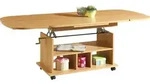Couchtisch mit Funktion, Wohnzimmertisch Babsi - Nachbildung Buche -