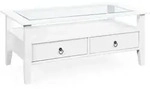 Inter Link Couchtisch PROVENCE 7 Wei&szlig; Massivholz - Wei&szlig;