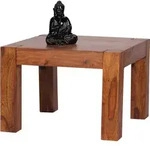 WOHNLING Couchtisch Massiv-Holz Sheesham 60 cm breit Wohnzimmer-Tisch Design