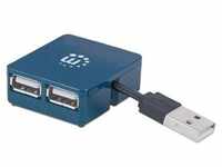 Manhattan 4-Port USB 2.0 Micro Hub - USB-A-Stecker auf 4 x USB-A-Buchse - 480 Mbit/s