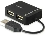 Conceptronic C4PUSB2 4 Port Reise-USB Hub - Schwarz