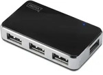 DIGITUS USB 2.0 4-Port-Hub - Schwarz/Silber