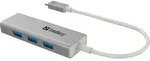 Sandberg Usb-C To 3Xusb 3.0 Hub+Pd - Silber/Wei&szlig;